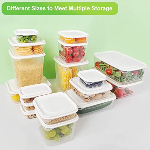 Geikr 34-Piece Stackable Food Storage Containers With Lids, Bpa-Free Plastic Meal Prep Reusable Food Containers, Refrigerator & Microwave & Dishwasher Safe Kitchen Organizer #TOP1