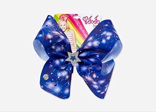 JoJo Siwa Fireworks Large Signature Hair Bow Dance Cheerleader Pageant 4th July