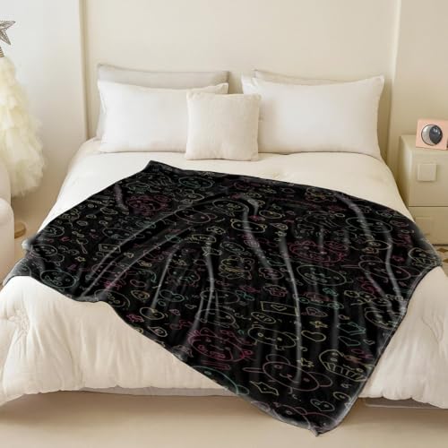 Couverture imprimée ours mignon chaude flanelle 200x200