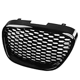 Calandre Avant Pour Seat Pour Leon Pour MK2 1P 2006 2009 Brillant Noir Avant Rein Nid D'abeille Calandre Capot Gril Extérieur Calandre Voiture(Noir brillant)