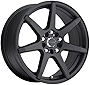 Raceline Wheels 131B EVO Wheel Black 18X7.5'5X110/5X114.3 Bolt Pattern +42mm Offset/(5.9'B/S) 7 Spoke Aluminum Passenger Car Wheels, Full Size Replacement Black Car Rims