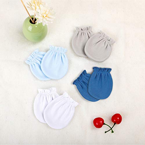 image for KiddyCare Baby Mittens Newborn - 100% Organic Cotton, Soft No Scratch 