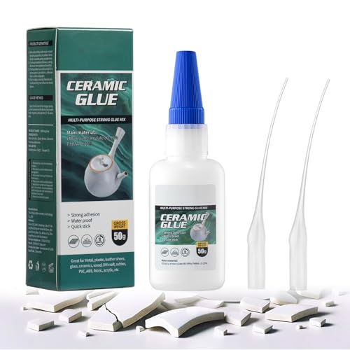 Pegamento Instantáneo Extra Fuerte,Superglue para Porcelana y Cerámica,Pegamento Liquido Superpotente,Pegamento Liquido Transparente para Cerámica,Super Glue,Pegamento Ceramica