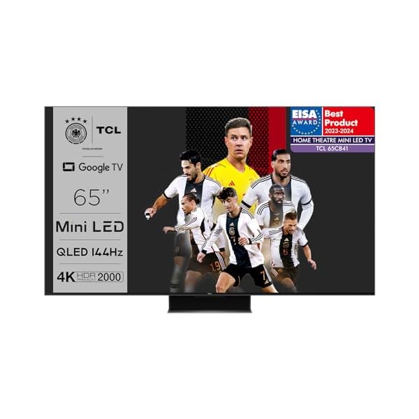 TCL 65C841 65-Zoll-Fernseher, Miniled, QLED, 4K HDR Premium 2000 nits, Quantum Dot, Smart TV, Onkyo 2.1 Sound, Google TV