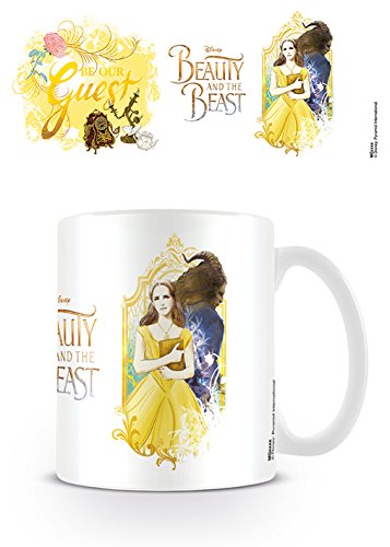 Beauty and The Beast Movie Pyramid International  Taza para café o té Oficial de la película La Bella y la Bestia, con Texto en inglés Be Our Guest, multiculor, 315 ml