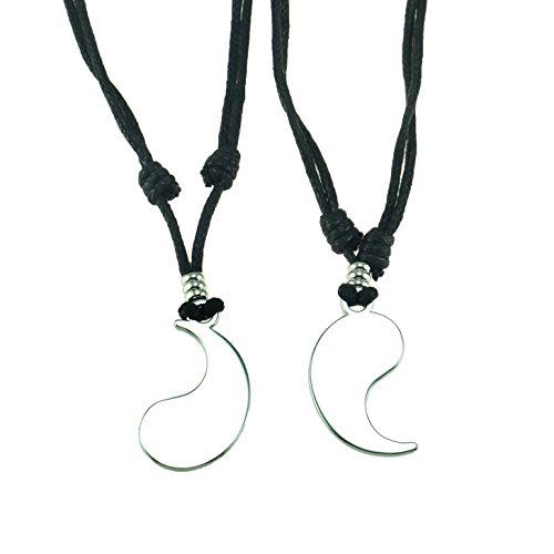 BlueRica Yin and Yang (Couple) Set on Adjustable Cord Necklaces4