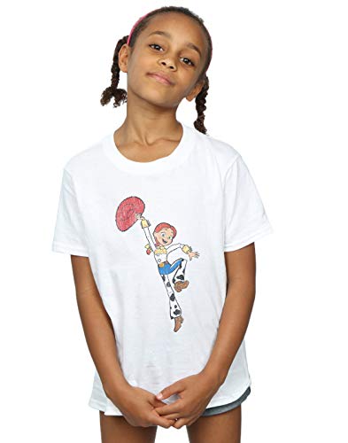 Disney Girls Toy Story 4 Jessie Jump Pose T-Shirt White 9-11 Years