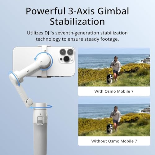 Image of DJ I Mobile 7 Gimbal Stabilizer with Selfie Stick and Tripod for Mobile, Built-in Tripod, Ultra-Light, 3-Axis Phone Gimbal, Phone Charging Vlogging Stabilizer YouTube Video