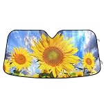 ODAWA – Auto Windschutzscheibe Sonnenschutz Sonnenblume Himmel Wolke