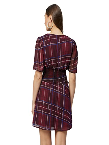 Image of Carlton London Women's Polyester A-Line Mini Casual Dress
