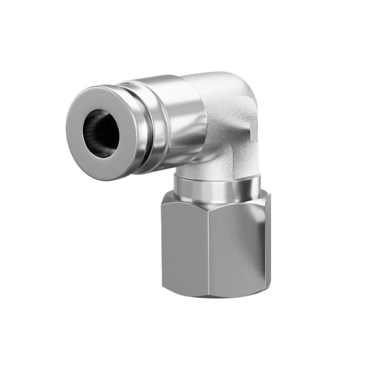 Raccord tuyau acier inoxydable métrique 304, coude à air pneumatique PLF