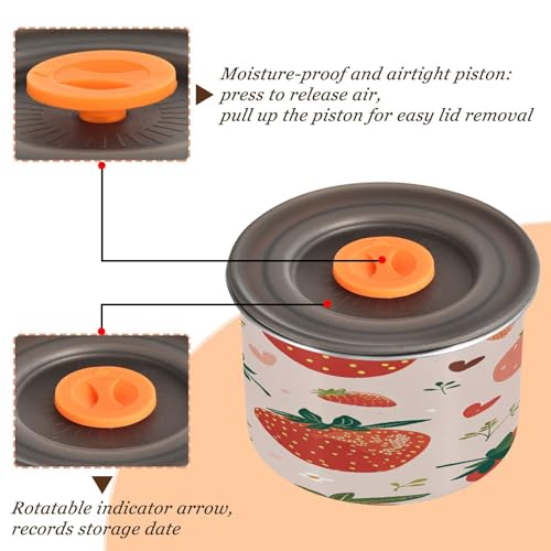 Envase para café Kigai Strawberry Flowers de acero inoxidable con tapa hermética 17 oz miniatura 3