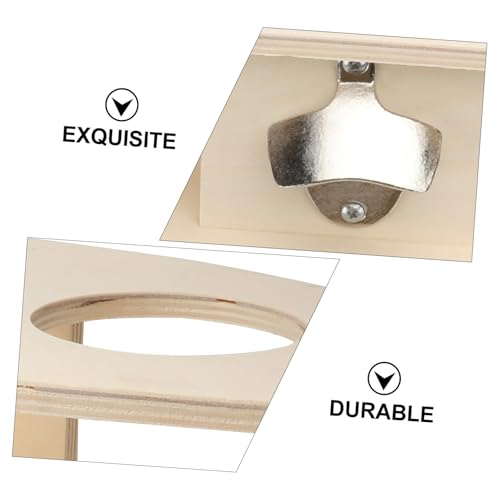 Support à bière en bois pour pique-nique et table de plage démontable - 4