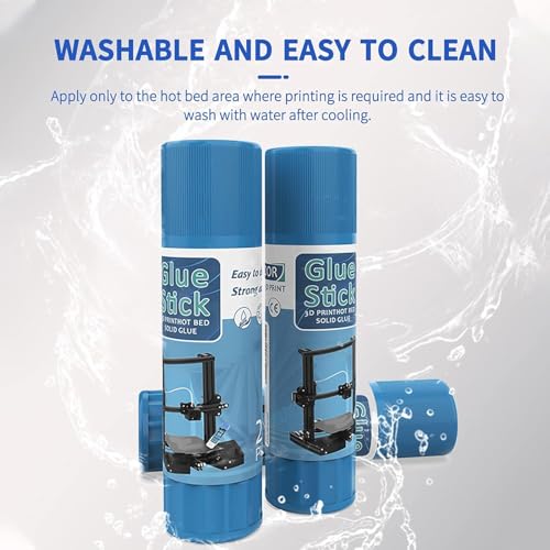 Neelabil 3D Printer Glue Sticks PVP Solid Glue Sticks Washable for Hot Bed Platform Glass Plate Easy Removing 12PCS