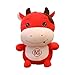 Sytaun 2021 Nouvelle Année en Peluche Poupée, 20/30 Cm Mignon Zodiaque Chinois Bœuf Bovin en Peluche Mascotte Veau en Peluche Jouet Enfant Cadeau 20 cm