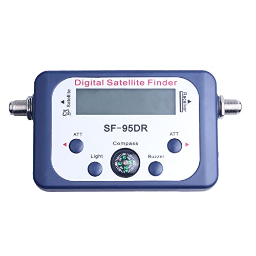 Swiixxer Medidor Digital  95DR Buscador de SatéLite Receptor de SeñAl de TV Decodificador de SatéLite Pantalla LCD de Buscador de SatéLite