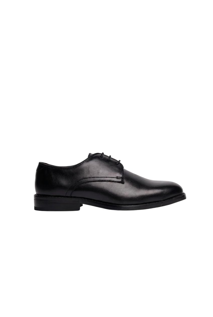 Scarpe Derby da Uomo e Ragazzo in Vera Pelle, Scarpe Eleganti da Matrimonio con Lacci, Scarpe Formali Padre e Figlio