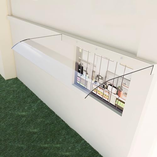 Auvent de porte en polycarbonate de 3.5 mm pour une couverture durable