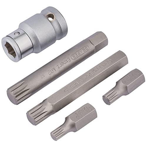 Image of Draper Spline Bit Set, 1/2" Sq. Dr. (5 Piece) 83567