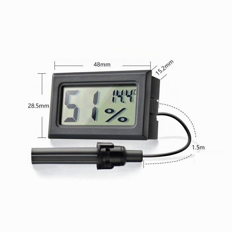 5 Thermomètres Hygromètres LCD – Numérique, Avec Sonde, Pour Aquarium Ou Intérieur