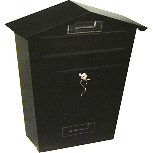 Preisvergleich Produktbild Generic groß, Schwarz / Weiß "POST Briefkasten Postkasten Briefkasten, abschließbar, 2 Schlüssel, außen