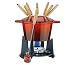Spring Żeliwny zestaw do fondue GRENOBLE czerwony, Ø 15,5 cm z 8 widelcami do fondue
