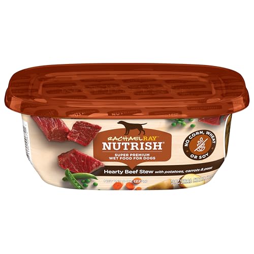 Nutrish Rachael Ray Wet Dog Food Hearty Beef Stew, 8 oz. Tub, 8 Count