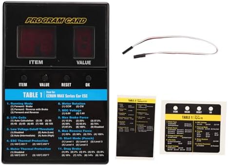 SUNGOOYUE Program Card Box, Universal DC 4.8V-8.4V Plastic LED ESC Programming Card for RC Boat Car Accessories