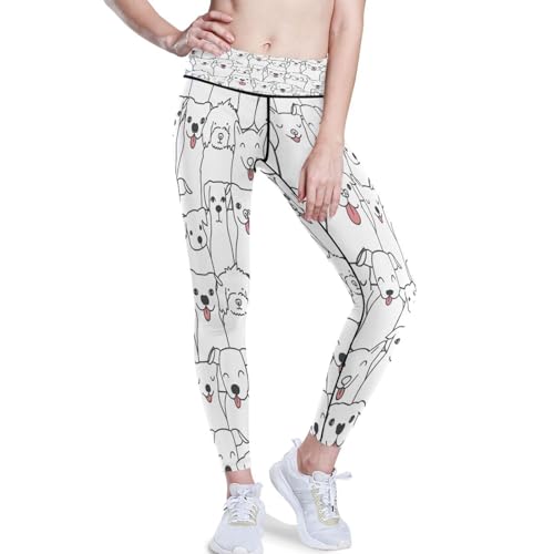 Leggings de yoga con perros divertidos para running y entrenar en el gimnasio