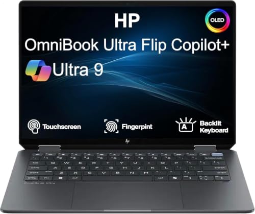 Image of MichaelElectronics2 Customized Laptop, Created Using HP OmniBook Ultra Flip Copilot + 2-in-1 Laptop 14.0 inch Touchscreen OLED 2.8K (Intel Ultra 9-288V, 32GB RAM, 2TB, 4TB SSD, Fingerprint, Win 11 Pro)