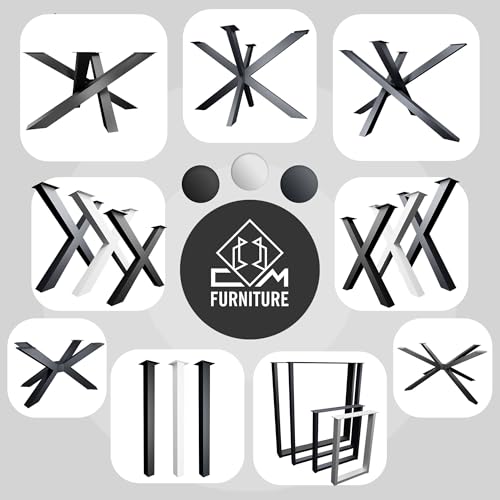 CM Furniture Patas para Mesa Cristal Madera Negro Base Araña para Redondas Cuadradas Spider Tipo Forma X Cruzadas Estrellam Carga Pesada - para Mesa de Comedor Escritorio Conferencias A: 71 cm DIY - imagen 9