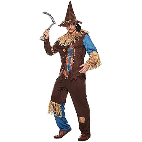 Snailify Evil Scarecrow Costume Adult Men Straw Wizard Kit Halloween Party Role Play Fancy Dress Cover
