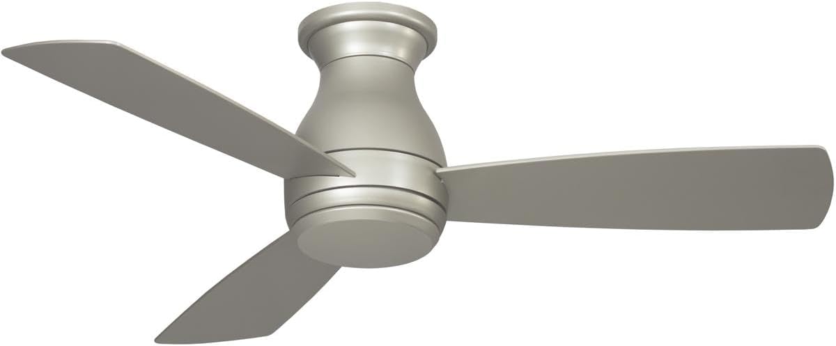Fanimation Hugh 44 inch Indoor/Outdoor Ceiling Fan with LED Light Kit - Brushed Nickel