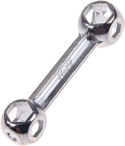 Miniatura 5 de SaiDian Llave hexagonal de hueso de perro, mini llave de bolsillo, herramienta de reparación de bicicleta, llave de bicicleta de metal, 0.236-0.472