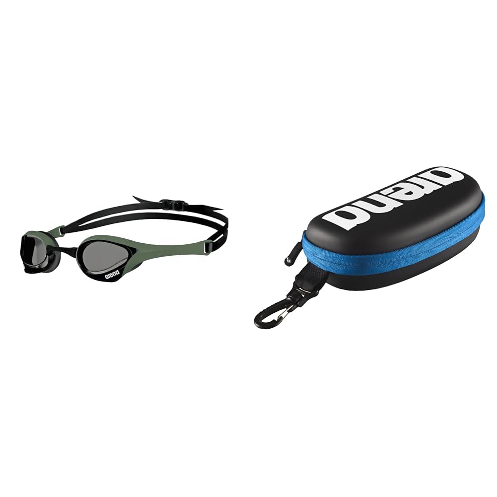 ARENA Herren Cobra Ultra Swipe Brillen, Smoke-Army-Black, Einheitsgröße & Swim Brillenetui, Brillenetui Hardcase, Brillenetui Hartschale, Schwarz