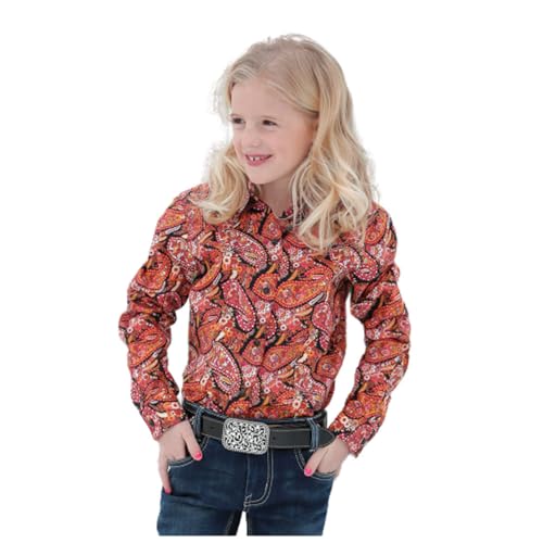 Girls' Long Sleeve Western Snap Shirt - Multicolor