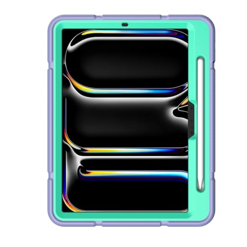 Coque antichoc iPad Pro 11 M4 2024 avec rangement crayon violet