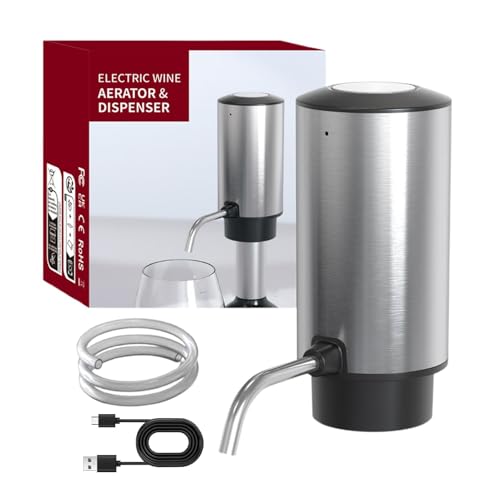 Versatore elettrico per aeratore del vino - Decanter elettronico automatico ricaricabile | Distributore automatico di liquori | Fantastici gadget per uomo | Pompa per decanter per vino ricaricabile