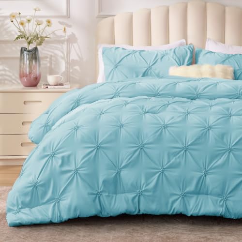 Image of BEDELITE Queen Comforter Set Macaron Blue,Lightweight & Soft Comforter