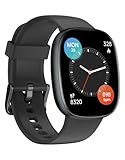 HUAKUA Smartwatch Uomo Donna – Smart Watch Sportivo Impermeabile IP68, Cardiofrequenzimetro, Saturimetro, Monitor Sonno, Contapassi, Notifiche WhatsApp, Chiamate e Notifiche, Android iOS, Nero