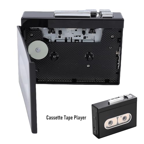 Sxhlseller Kassettenspieler, Tragbarer Kassetten zu MP3 Konverter und Recorder mit 3,5 mm AUX Buchse, Dual Power für die Umwandlung von Kassette in Digital, Heim und Reisegebrauch