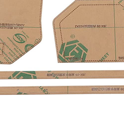 Leather Template, Acrylic Templates Pattern Set Making Kit Leather Template for Leatherwork for DIY Leather Craft Tool