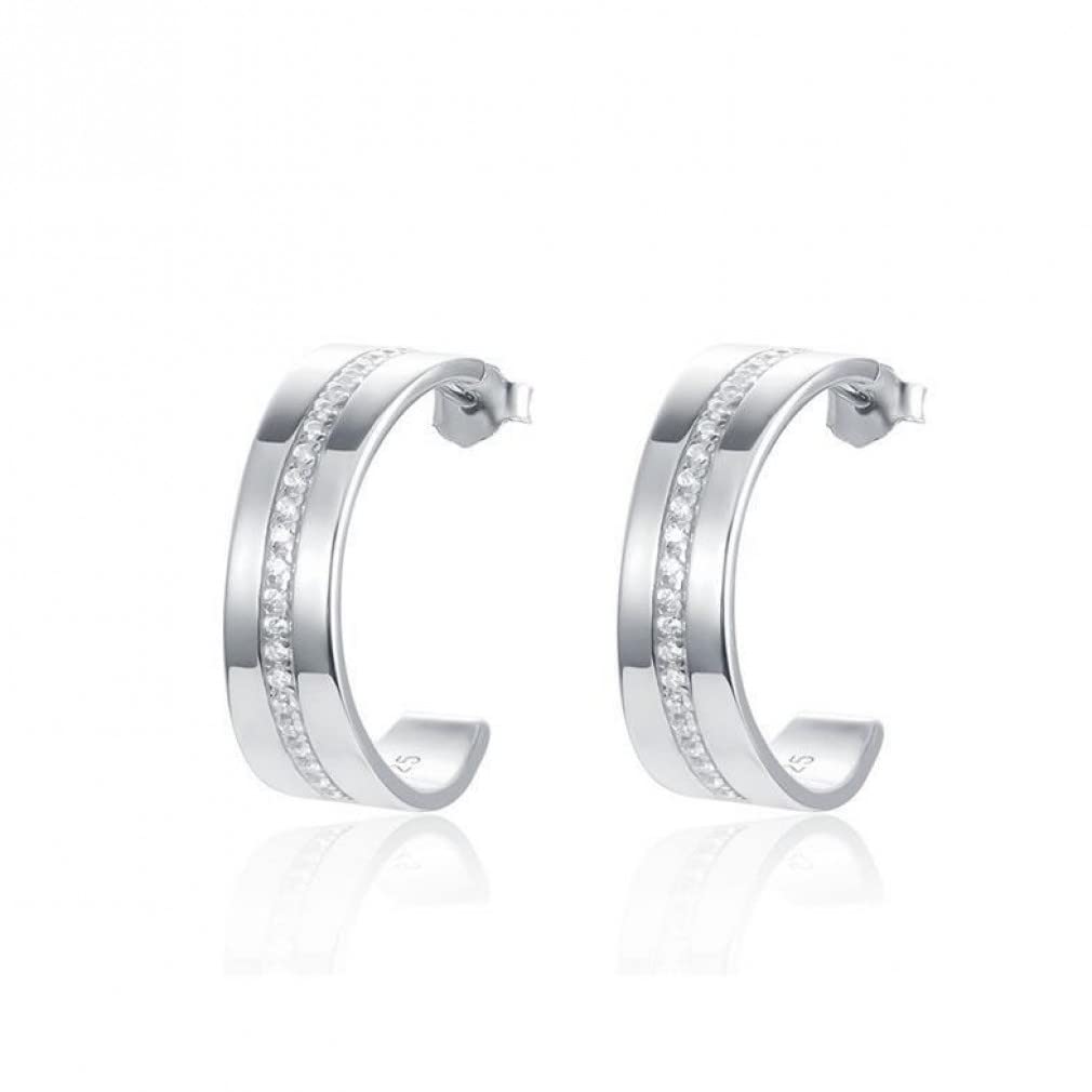 Boucles d'oreilles argent 925 anti-allergie éclat durable pour mariage - 4