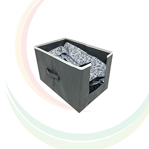 Image of GR Art&Craft inchOrganize Your Space inch Non Woven Shirt Stacker /Shirt Organizer /Wardrobe Organizer /Cloth Organizer /Cloth Cover-9 piece (Grey)