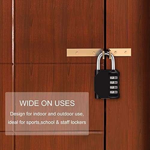 Diyife Combination Padlock, Weatherproof 4 Digit Resettable Locker Lock - 5
