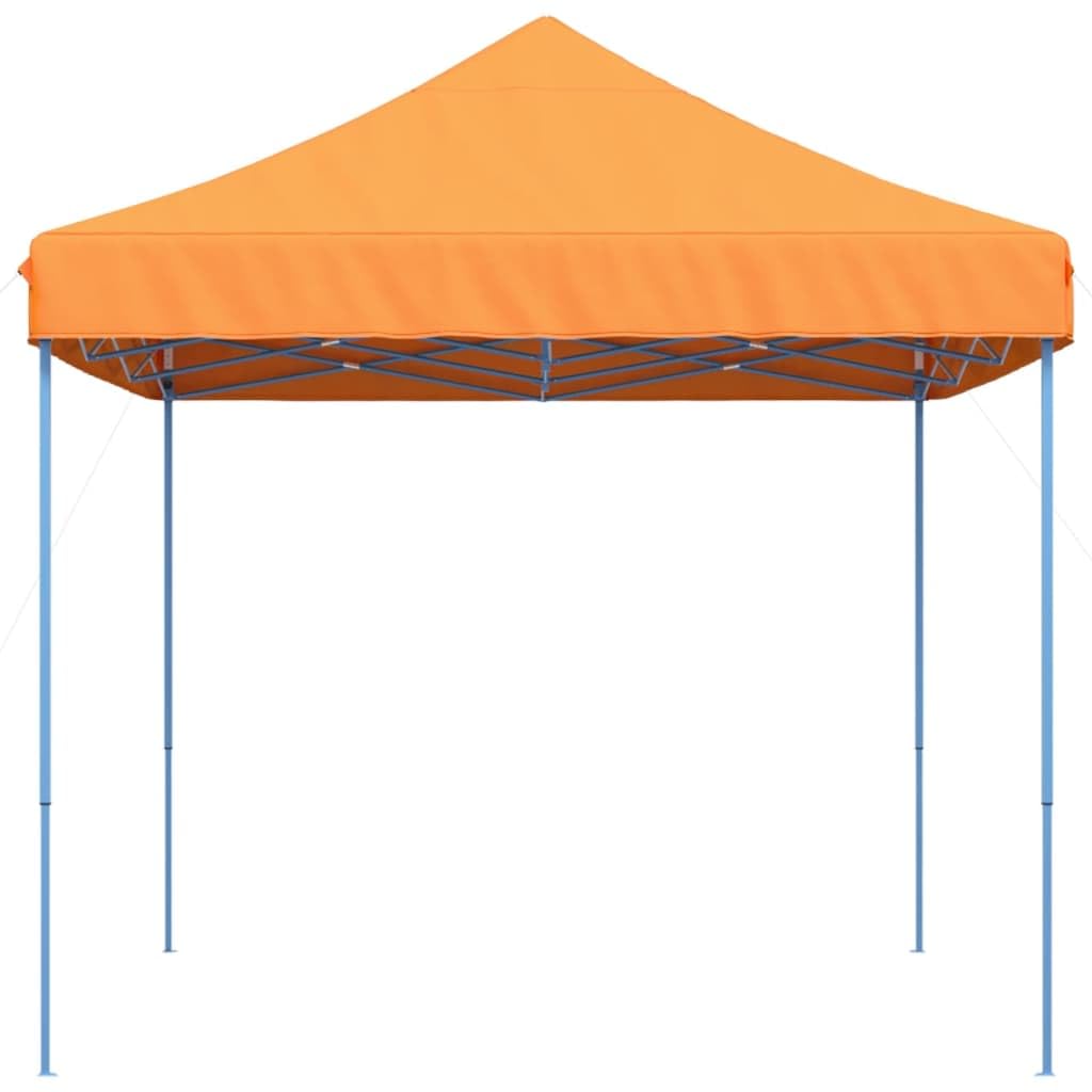 Pomarańczowy składany namiot imprezowy Pop-up 410 x 279 x 315 cm, namiot altanowy, altana zewnętrzna, altana ogrodowa, altana zewnętrzna, altana imprezowa