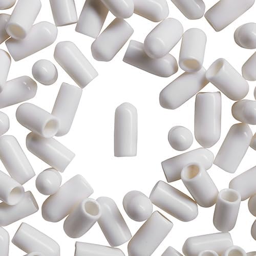WidgetCo #10 Screw Thread Protectors, Covers Ends of Screws & Bolts, Slip On, White (Qty 250)