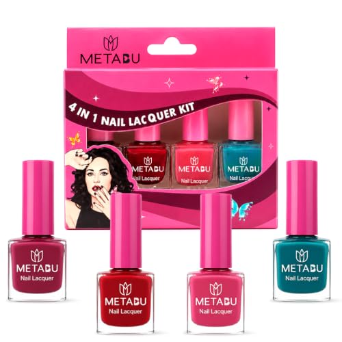 Image of 4 in 1 Glow & Go Nail Lacquer Kit | Nail Polish Set For Women, Travel-Friendly | Glossy Finish, Rich Pigment & Quick Dry Formula Nail Paint | Smooth Application - Shades Color Carnival 03