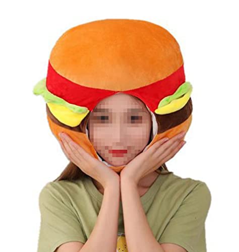 [DOKiDOKi] ハンバーガー かぶりもの コスプレ 仮装 帽子 かぶり物 着ぐるみ コスチューム 写真撮影 おもしろグッズ イベント パーティー グッズ ハロウィン 宴会 忘年会 一芸 歓迎会 可愛い 変身 被り物 チーズバーガー