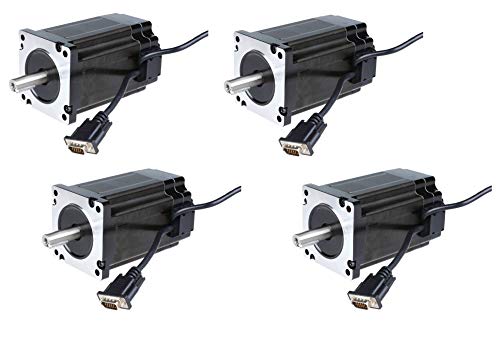 DE-Ship/en almacén Nema34 4pcs Closed Loop Motor 34SSM1460-EC1000 142 mm 6 A 9 Nm Keywey-Shaft Ø 14 mm Encodificador EC1000 CNC OEM ACT Motor GmbH Cover